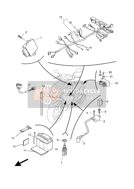 9043012X0100, Joint, Yamaha, 3